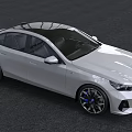 White BMW Sport Sedan With Modern Sleek Exterior Design And Alloy Wheels