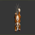 Cute Orange And White Toy Pony With Fluffy Manes Tail Standing Pose Design