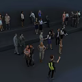 Group of People Interacting in Indoor Space with Different Clothing Styles