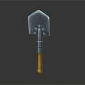 Modern spade spade shovel 3d model