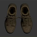 Brown Lace Up Leather Work Boots With Durable Sole And Outdoor Design