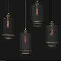 Modern Glass Pendant Lights With Brass Details And Colorful Shades For Interior Lighting