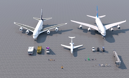 Modern Aircraft Airport 3d model