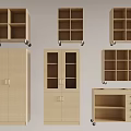 Light Wood Modern Bookcases With Wheels Glass Doors Drawers And Various Styles