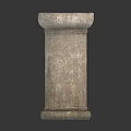 Rustic Stone Pedestal Washbasin Design With Classic Texture And Smooth Basin