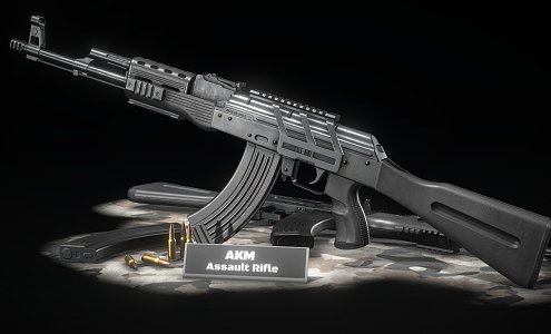 AKM Modified Assault Rifle 3d model