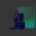 Professional Audio Equipment Setup With Speakers Mixer And Equipment Case