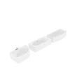 Modern White Freestanding Bathtub With Curved Edge And Chrome Faucet Design