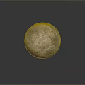 Moon Sphere Surface With Craters On Gray Background And Reflection