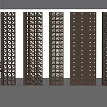New Chinese-style screen partition 3d model