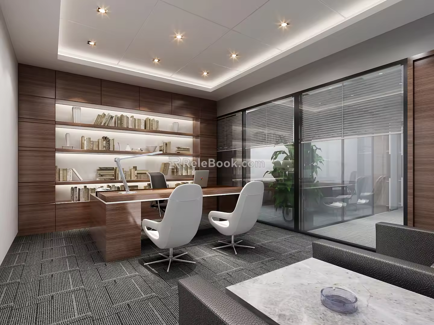 Modern Office Manager Room 3d model