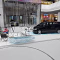 Modern Liquor Store In Shopping Mall With Wine Displays And Seating Area