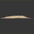 Pink Colored Landscape Model With Textured Mountain Terrain Surface