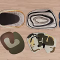 modern shaped carpet shaped carpet 3d model