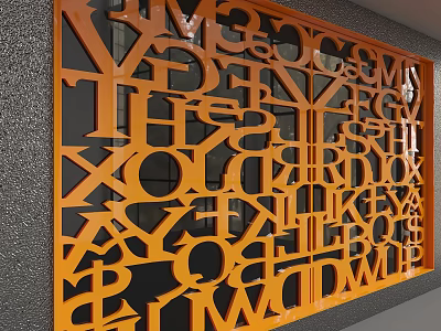 Modern background wall 3d model