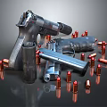 modern pistol semi-automatic pistol automatic pistol modern weapon 3d model