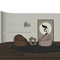 Modern Lazy Sofa Lazy Sofa Leisure Chair 3d model