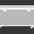 Durable Equipment Storage Case with Silver Frame Black Body Blue Lid Lockable Design for Transport