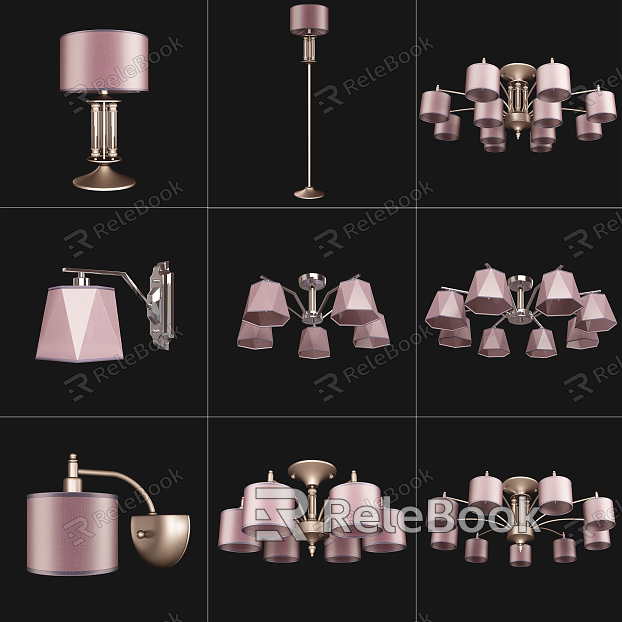 Modern lighting combination chandelier wall lamp floor lamp model