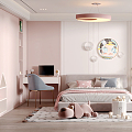 Modern Children's Room Girls Room 3d model