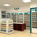 Health Product Store With Organized Medicine Non Medicine Shelves And Product Displays