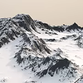 Majestic Snow Covered Mountain Terrain With Rocky Peaks And White Snow