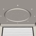 Modern Circular Ceiling Design With Starry Points LED Strip And Recessed Lights 3d model