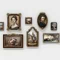 Oil painting picture frame fancy picture frame metal picture frame European style carved picture frame hanging picture frame European style 3d model