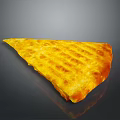 Appetizing Freshly Baked Pizza Slice With Cheesy Golden Crust And Crispy Edges