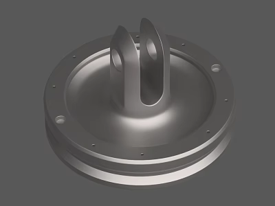 Durable Circular Metal Hardware Tool Component With Flange And Holes Design 3d model