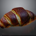 Freshly Baked Buttery Croissant With Golden Brown Flaky Layers And Shiny Crust