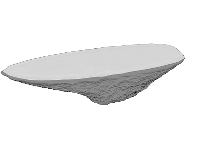 Modern Reception Desk With Smooth Top And Textured Base Design 3d model