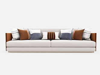 modern double sofa 3d model