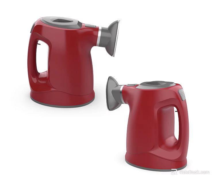 Sleek Handheld Red Daily Electrical Appliances with Modern Design and Comfortable Handle 3d model 