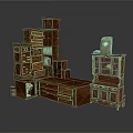 Wooden Multifunctional Storage Furniture With Drawers Cabinets Shelves And Decorative Display Item