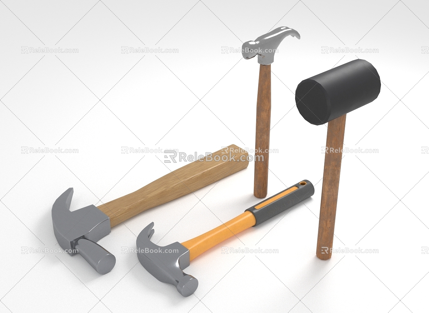 Hammer hammer hardware tools claw hammer 3d model