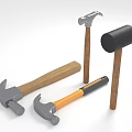 Hammer hammer hardware tools claw hammer 3d model