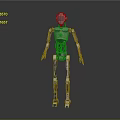 Silver Metallic Humanoid Robot With Mechanical Joints And Standing Pose