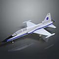 White And Blue Model Airplane With Transparent Cockpit And NASA Logo