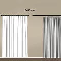 Poliform White Curtains In Smooth And Pleated Styles For Home Window Decoration