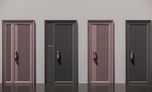 Modern security door 3d model