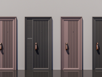 Modern security door 3d model