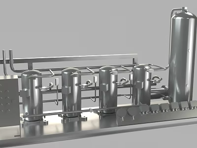 Professional Stainless Steel Sports Equipment With Multiple Cylinders And Stable Frame Structure 3d model