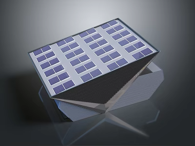 Modern Solar Panel Equipment With Multiple Silicon Cells And Efficient Structure Design 3d model