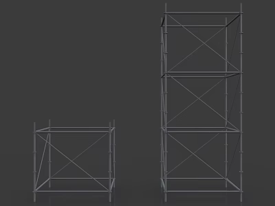 Industrial Scaffolding Metal Frame Equipment With Small And Large Sizes For Construction 3d model