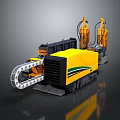 Yellow Black Tracked Drilling Equipment With Dual Drill Arms And Crawler Base