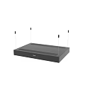 Sleek Black Modern Kitchen Range Hood With Surface Vents And Control Buttons 3d model