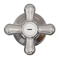 Polished Chrome Wall Mounted Faucet With Cross Handle For Modern Bathroom