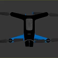 Professional Quadcopter Drone With Blue LED Lights And Black Frame Design
