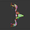 Mythical Silver Dragon Themed Decorative Bow With Intricate 3D Rendered Details